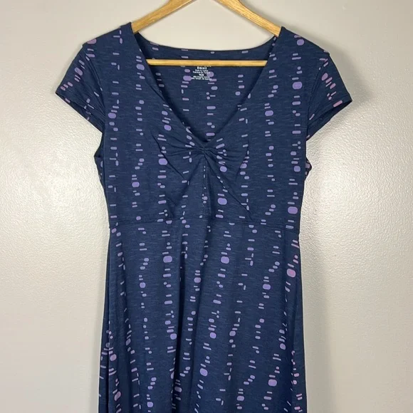 Toad&Co Rosemarie Navy and Light Blue Jersey Knit Dress Size Small EUC - Picture 13 of 16